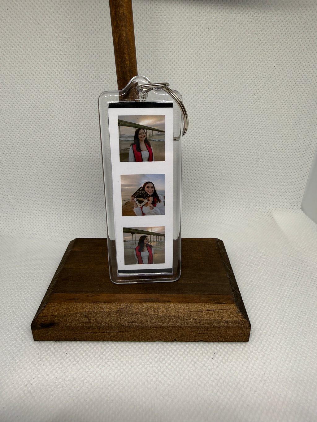 Photo Booth Strip Keychain — 6 Custom Photos